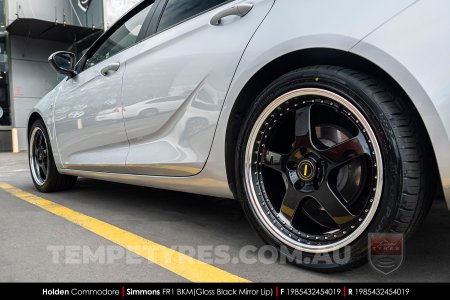 19x8.5 19x9.5 Simmons FR-1 Gloss Black on Holden Commodore ZB