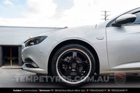 19x8.5 19x9.5 Simmons FR-1 Gloss Black on Holden Commodore ZB