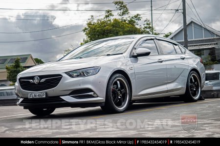 19x8.5 19x9.5 Simmons FR-1 Gloss Black on Holden Commodore ZB