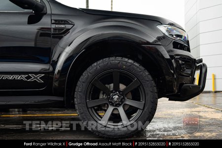 20x9.5 Grudge Offroad ASSAULT Matt Black on Ford Ranger Wildtrak