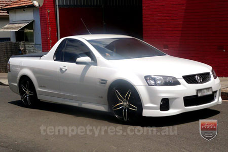 19x8.5 Lenso Conquista 4 CQ4 on HOLDEN COMMODORE VE