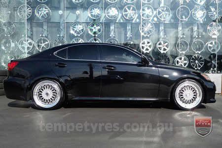 19x8.5 Lenso BSX Silver on LEXUS IS