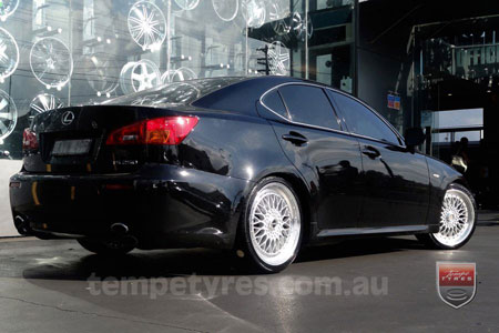 19x8.5 Lenso BSX Silver on LEXUS IS