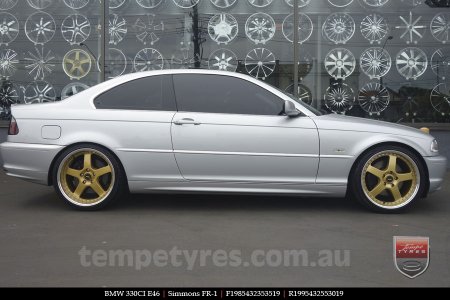 19x8.5 19x9.5 Simmons FR-1 Gold on BMW 3 SERIES