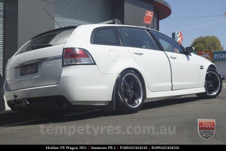 18x8.5 18x9.5 Simmons FR-1 Gloss Black on HOLDEN COMMODORE VE