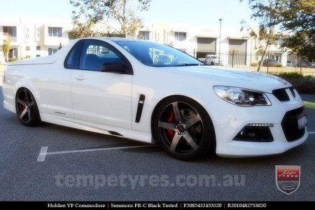 20x8.5 20x10 Simmons FR-C Black Tint NCT on HOLDEN COMMODORE VF