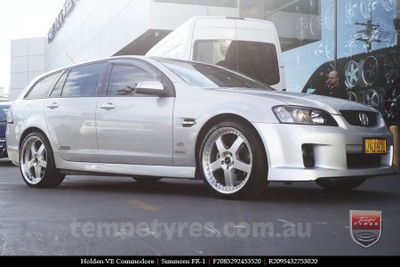 20x8.5 20x9.5 Simmons FR-1 Silver on HOLDEN COMMODORE VE