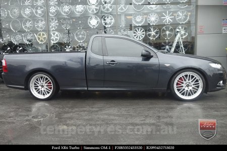 20x8.5 20x9.5 Simmons OM-1 Silver on FORD FALCON