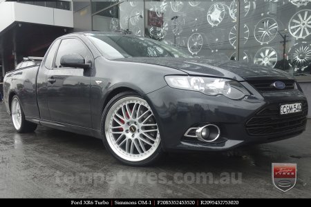 20x8.5 20x9.5 Simmons OM-1 Silver on FORD FALCON