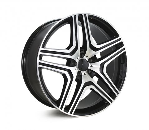 22x10 5346 ML63 Black Machined 5/112 P48 - Style By MB