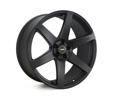22x9.5 Simmons S6 Matte Black NCT 5/108 P25 - Simmons Wheels