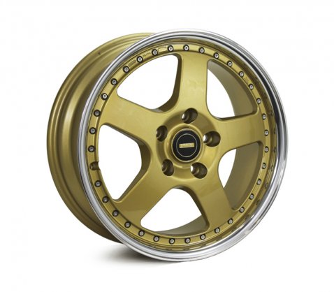 17x8.5 Simmons FR-1 Gold 5/112 P43 - Simmons Wheels