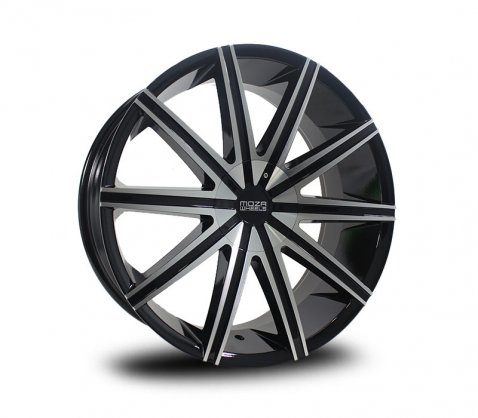 20x8.5 MOZA 908 Elegance Gloss Black Machined 5/98 P35 - MOZA Wheels