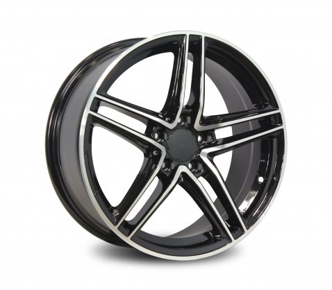 18x8.0 5619 Black Polished 5/112 P45 - Style By MB