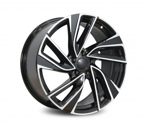 19x8.5 1396 Black Polished 5/112 P45 - Style By VW