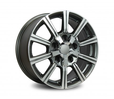 18x8.0 SC Racing 1333 Dark Grey Polished 5/150 P45 - SC Racing Wheels