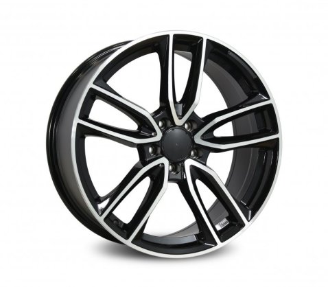 20x8.5 20x9.5 6660 Black Polished 5/112 ET42 - Style By MB