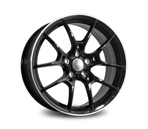 18x8.0 SC Racing WC001 Black Machine Lip - SC Racing Wheels