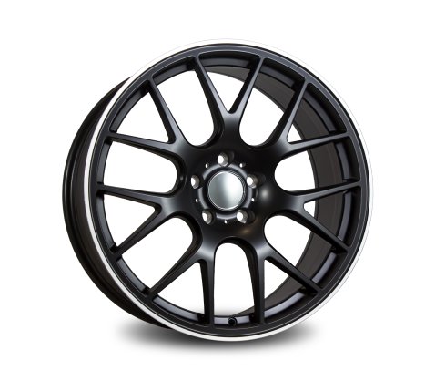 19x8.5 SC Racing DX006 Matt Black Machine Lip - SC Racing Wheels