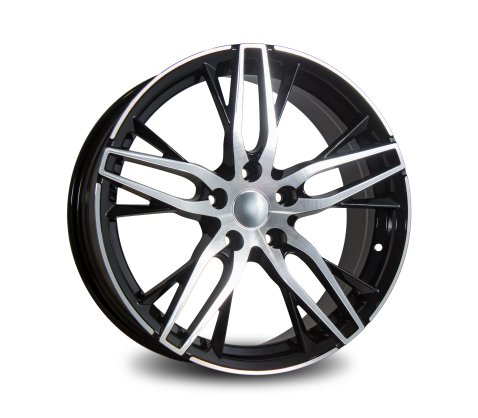 18x8.0 SC Racing DX035 Black Machine Face - SC Racing Wheels