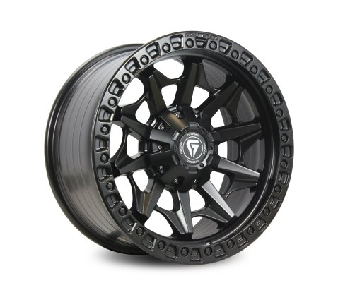 17x8.5 Grudge Offroad F1 Fury Full Matte Black