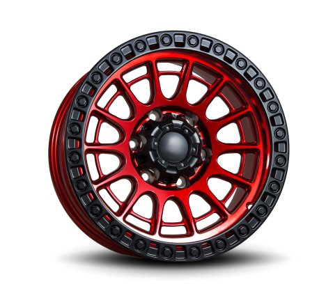 16x8.0 SC Racing DX022 Red plus Matt Black Ring