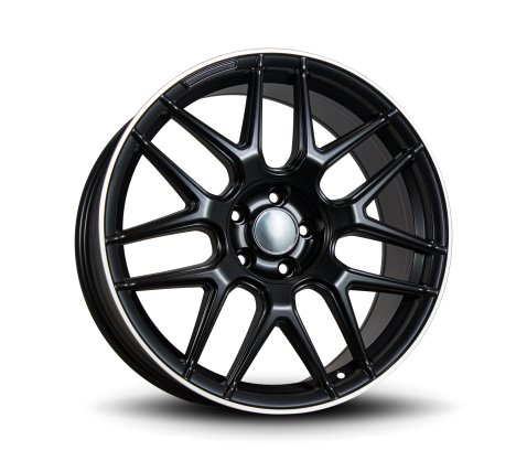 19x8.5 SC Racing 7001 Matt Black Machine Lip - SC Racing Wheels