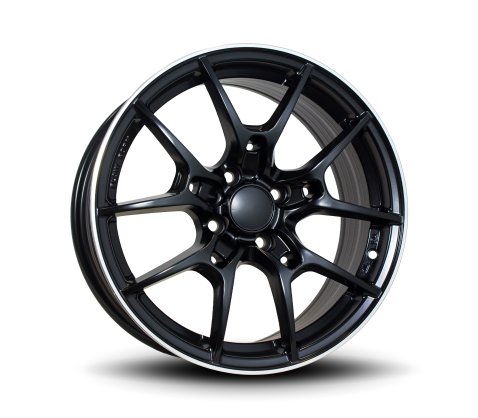 16x7.0 SC Racing 140131 Matt Black Machine Lip - SC Racing Wheels