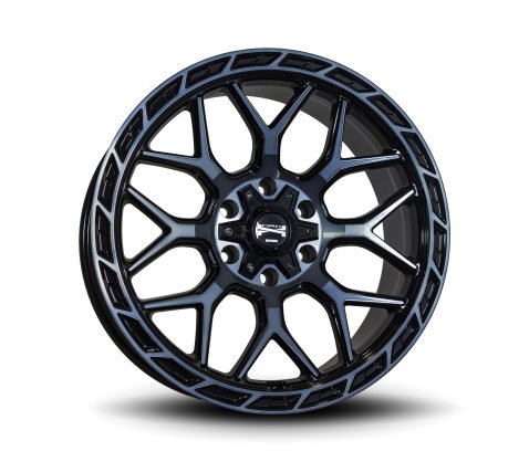 18x9.0 Simmons Rugged R4 Black Tinted - Simmons Wheels