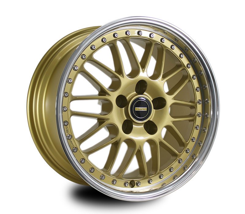 To Suit MG MG5 WHEELS PACKAGE: 18x8.5 18x9.5 Simmons OM-1 Gold and Yokohama T...