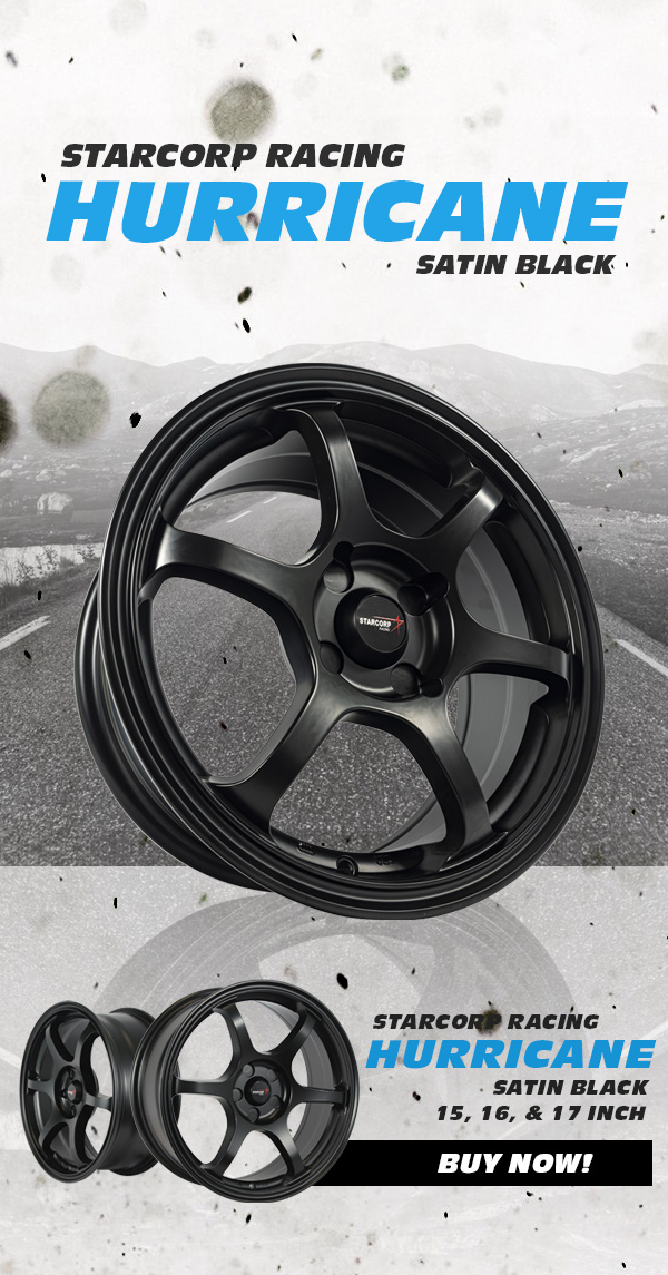 Starcorp Racing Hurricane 15, 16, and 17 inch Satin Black